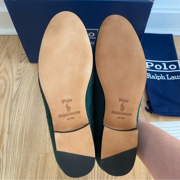 Ralph Lauren Paxton Polo Bar Dress Shoe Embroidered Loafers Needlepoint Slippers - Picture 8 of 9